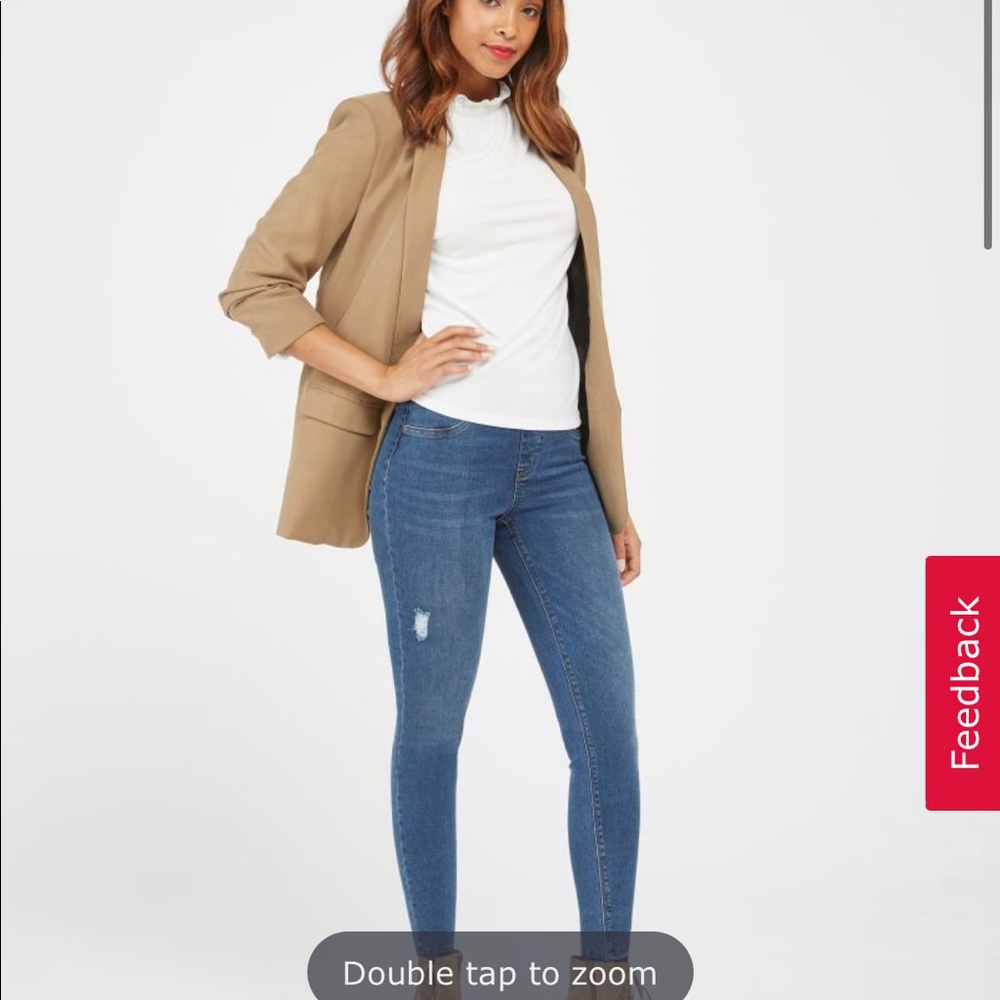 SPANX DISTRESSED DENUM LEGGINGS